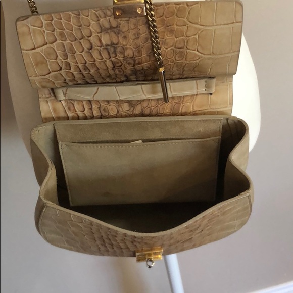 SOLD🚫 CHLOE drew croc embossed leather - Picture 4 of 6